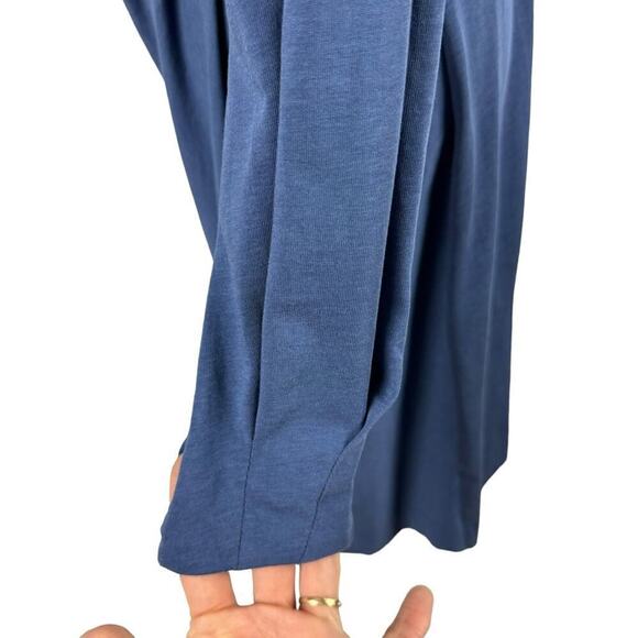 Sundance Always Right Dress Faux Wrap Womens Size L Blue Cotton Modal Midi - Picture 9 of 16